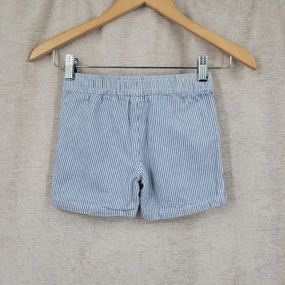 Adventure Wear Blue Stripe Drawstring Cotton Shorts Boys Size 6